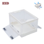 Set of 3 Visual Folding Storage Boxes with Wheels for Home Organizer, WZ0099