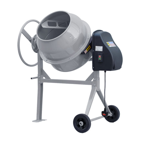 120L Grey Electric Cement Mixer with Wheels, PM0413(Ver.2)