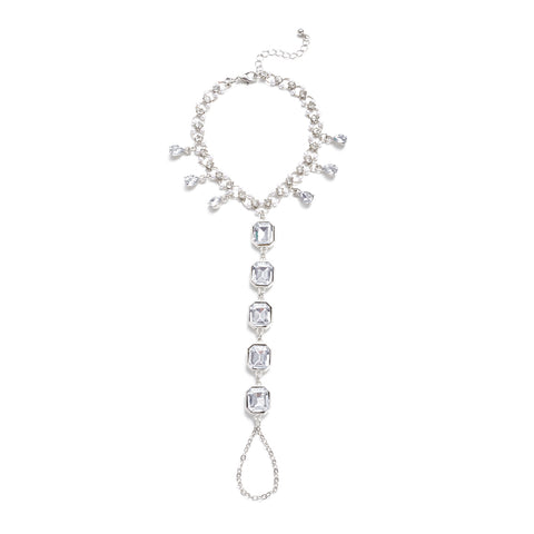 Elegant Rhinestone Barefoot Sandal Anklet, CA290023 (Ver.2)