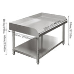 Commercial Stainless Steel Prep Table with Backsplash and Sidesplashes, AI1569