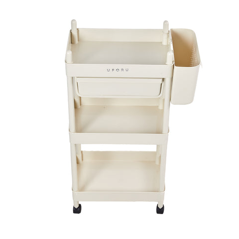 3-Tier Rolling Cart with Drawer, WM0792