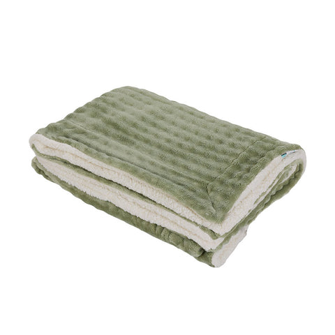 Soft Green Polyester Throw Blanket, HT390385