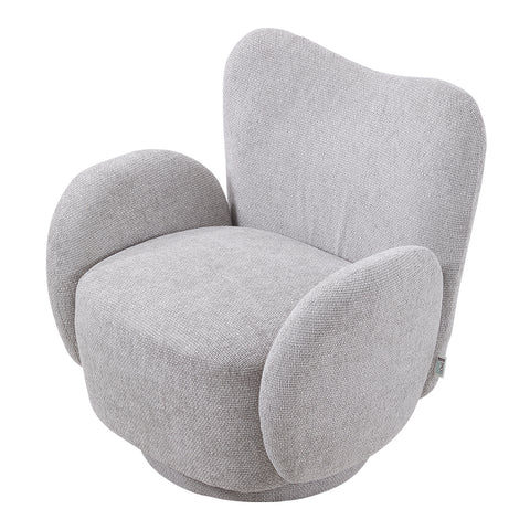 Livingandhome 360° Upholstered Chenille Swivel Chair, ZH1688 (Ver.2)