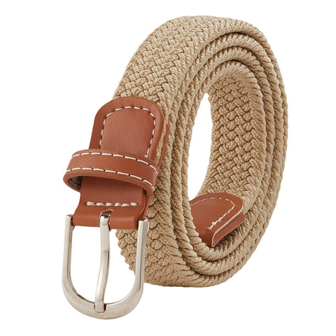 Casual Elastic Braided Belt with D-shape Pin Buckle, DQ0042 (Ver.2)