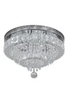 Elegant Crystal Round Ceiling Light with Remote Control, LG1342