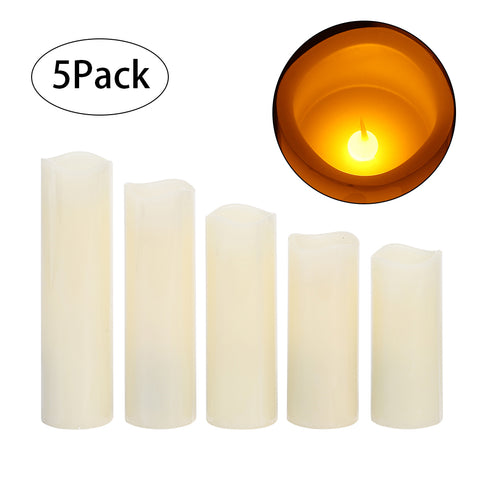 5Pcs Remote-Controlled LED Flameless Candle Set, SC0983