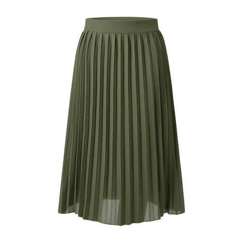 Casual High-Waisted A-Line Pleated Skirt for Summer, CC060876 (Ver.2)