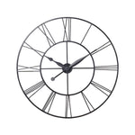 Runde Wanduhr aus Eisen mit römischen Ziffern Durchmesser 80 cm, HF070500 (DE)