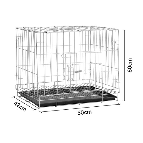 Wire Dog Crate with 2 Doors and Tray, CT1007