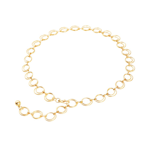 Adjustable Metal O-ring Waist Chain Belt, CA290218