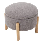 Teddy Fleece Upholstered Storage Ottoman, ZH1774