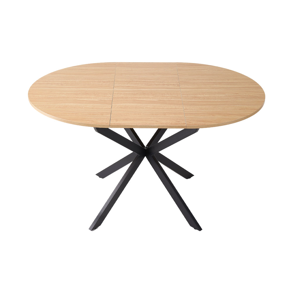 Extendable Dining Table with Melamine-Faced MDF Tabletop and Metal Leg ...