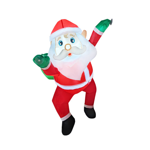 3ft/1m Climbing Santa Christmas Inflatable Model Decoration with LED Light, IF540033