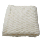 Beige Polyester Throw Blanket, HT070310