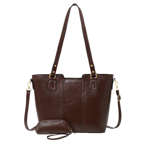 Fashion PU Leather Single Shoulder Tote Bag Handbag with Adjustable Strap, CB300135