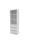 Wooden Bookcase Storage Unit with 3 Drawers, FO250099FO250100