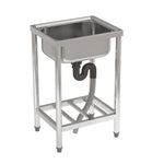 50 cm Bereite Edelstahl Spülbecken Mit Ablageboden/SPÜLBECKEN Silber Edelstahl 50/40/80 cm Mit Ablageboden, AI1124(DE)