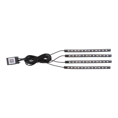 4-Piece LED Car Ambient Light with Remote & App Control, UA130013