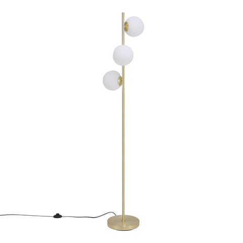 Modern 3-Light Floor Lamp with Glass Lampshades, FI0854