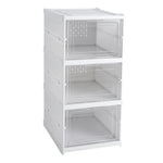Livingandhome 3 Tier Foldable Shoe Storage Box Unit, SC1882