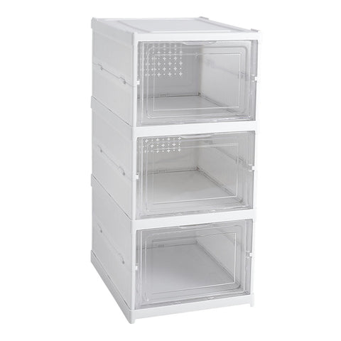 Livingandhome 3 Tier Foldable Shoe Storage Box Unit, SC1882
