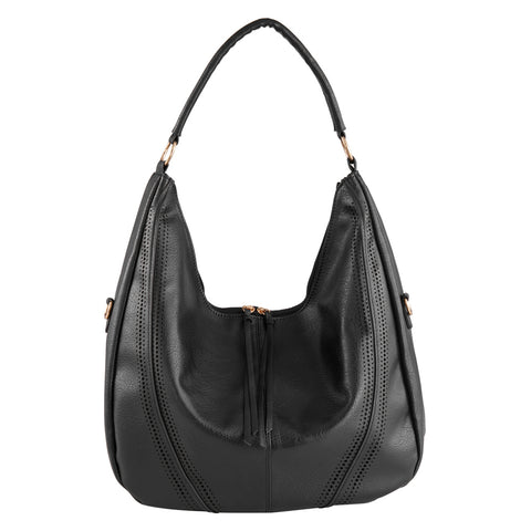 PU Leather Shoulder Bag Handbag Tote with Zipper Pouch, JW0025 (Ver.2)