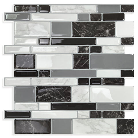 10Pcs Peel and Stick 2.5mm Backsplash Tiles, SW0892