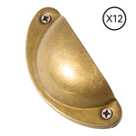 12Pcs Shell Cup Furniture Handles Cupboard Drawer Pulls, ZY0061