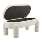 110x50x84cm White Upholstered Storage Bench Foot Rest, ZH1676