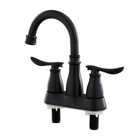 Double Handle Bathroom Sink Faucet with Drainer, MD170031