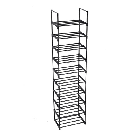 10 Tier Customizable Metal Shoe Rack, LY0060