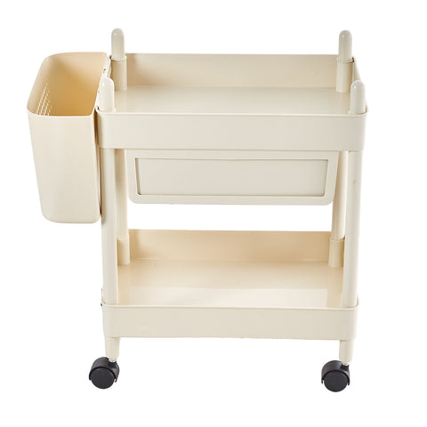 2-Tier Rolling Cart with Drawer, WM0791