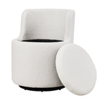360° Upholstered Sherpa Swivel Chair with Storage, XY0518