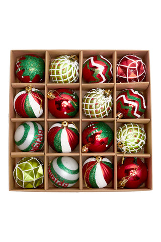 Livingandhome 16Pcs Christmas Hanging Ball Decorations, SW0801
