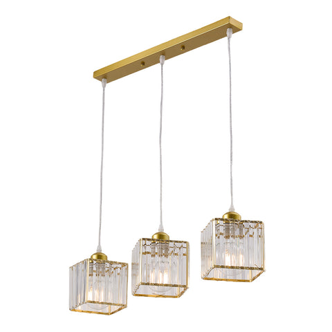 3-Light Crystal Ceiling Pendant Light Chandelier, LI040012 (Ver.2)