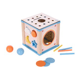 9-in-1 Wooden Montessori Early Educational Activity Cube Toy for Children, TE380143