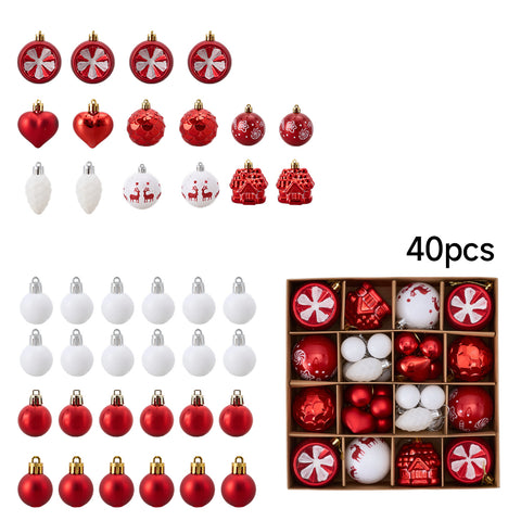 40-Piece Christmas Ornaments for Christmas Tree Decorations, IF320002