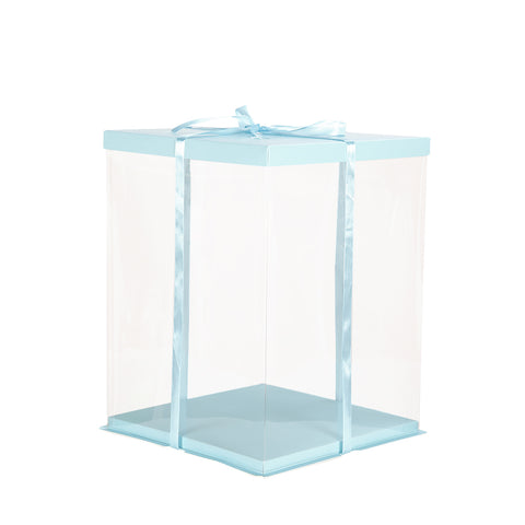 Clear Plastic Cake Gift Box with Ribbon, SC0994