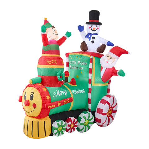 6FT Blow Up Christmas Inflatable Model Decor with White Lights, IF540052