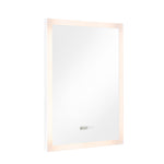 Livingandhome Anti-Fog Aluminum LED Vanity Mirror with Clock, DM0471