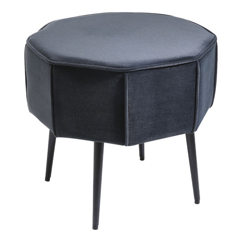 Livingandhome Modern Velvet Octagonal Footstool, ZH1381