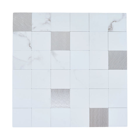 10Pcs Self-Adhesive Marble Wall Tile Stickers, HF070400(Ver.2)