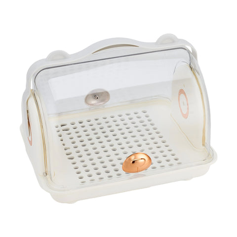 Portable Baby Bottle Drying Rack Storage Box with Dual Flip-Up Covers, HD090002