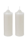 2Pcs Unscented Pillar Candles Set, LY0118