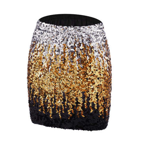 Sexy Shiny High-Waisted Sequin Mini Skirt, CC060592 (Ver.2)
