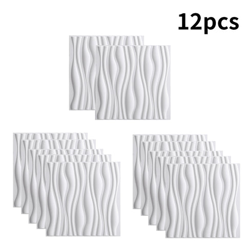 12-Pack PVC 3D Embossed Wall Panels, SC0562