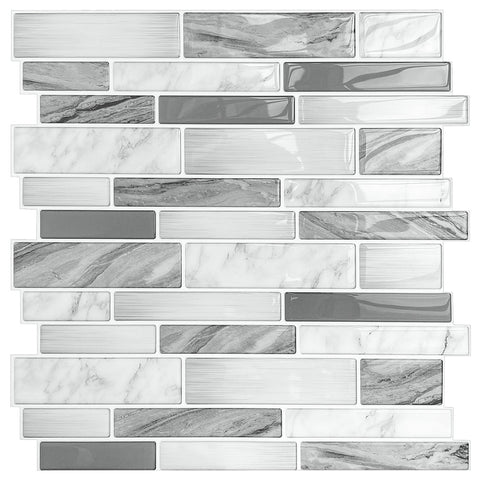 10Pcs Peel and Stick 2.5mm Backsplash Tiles, SW0893