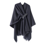 Oversized Plain Shawl Wrap, CA290112