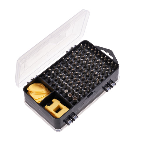 115-in-1 multifunktionales Schraubendreher-Set für Feinmechaniker in Gelb, MH160089 (DE)