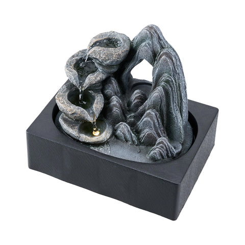 Tabletop Waterfall Fountain with LED Lighting, GD030025 (Ver.2)